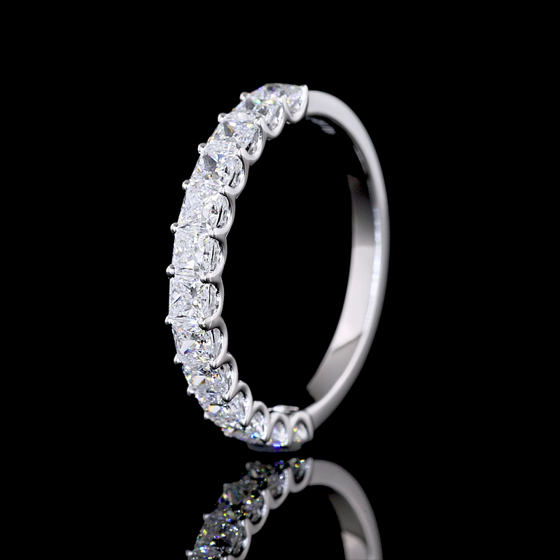 1ctw U Prong Princess Half Eternity Band