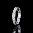 3ctw Asscher Half Bezel Diamond Eternity Band