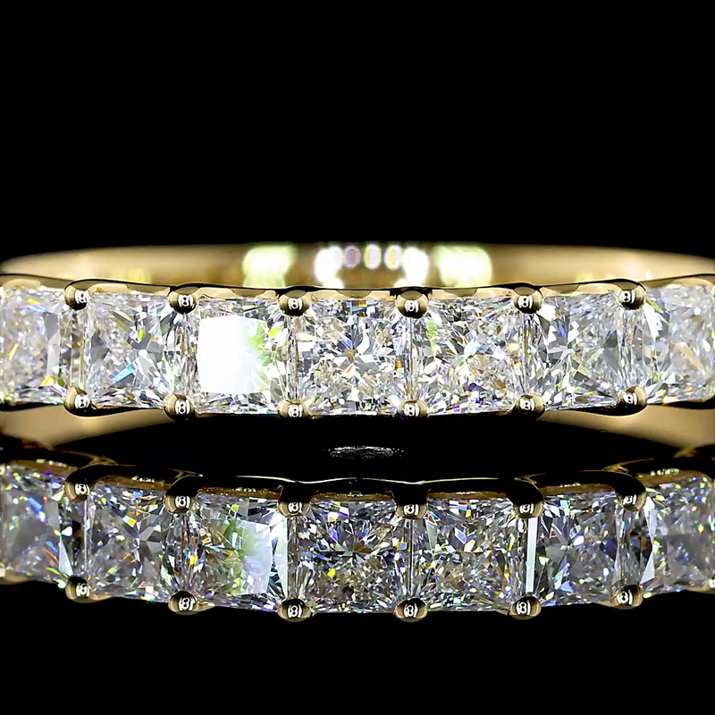 1ctw U Prong Princess Half Eternity Band