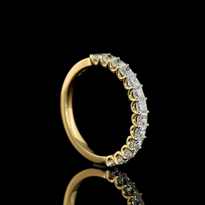 1ctw U Prong Princess Half Eternity Band