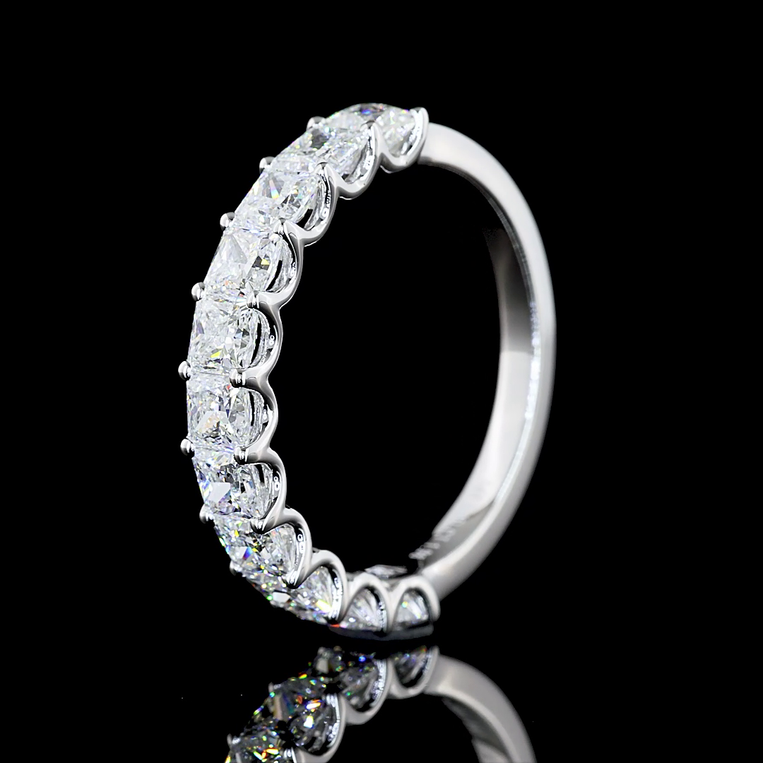 2ctw Prong Princess Half Eternity Band