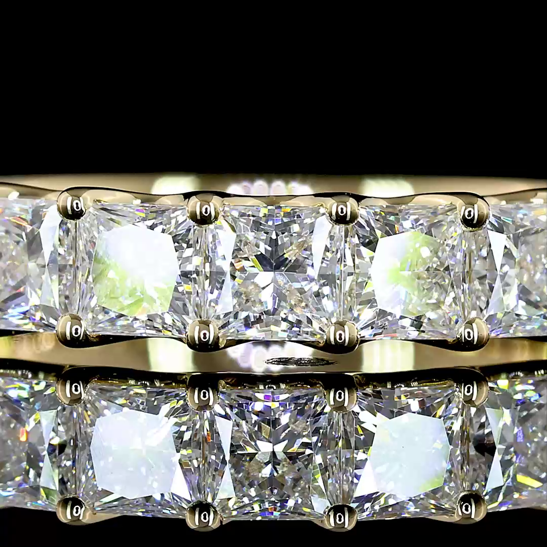 1-3/4ctw Prong Princess Half Eternity Band