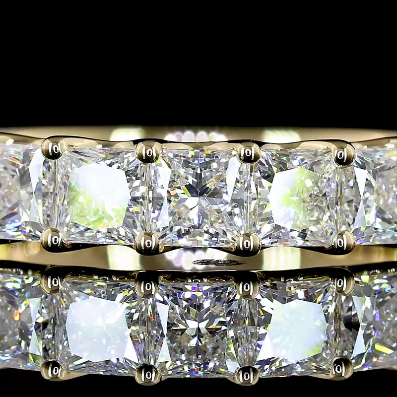 1-3/4ctw Prong Princess Half Eternity Band