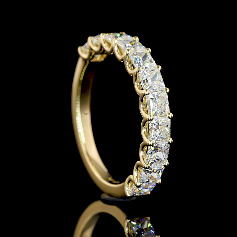 1-3/4ctw Prong Princess Half Eternity Band