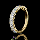 1-3/4ctw Prong Princess Half Eternity Band