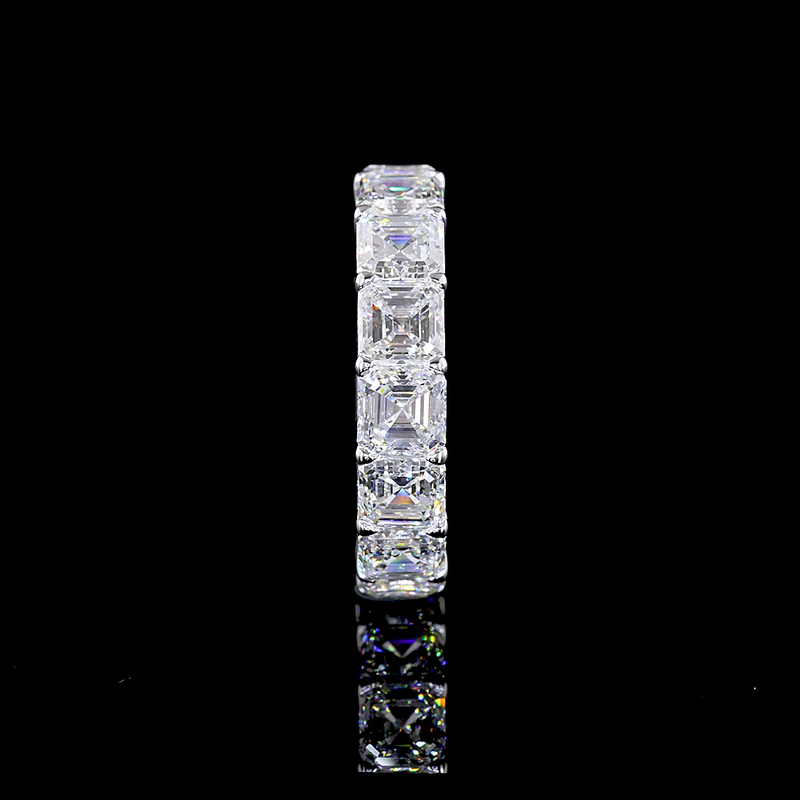 7ctw Asscher Prong Diamond Eternity Band