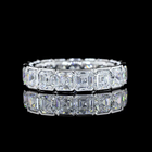 5ctw Asscher Half Bezel Diamond Eternity Band