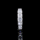 5ctw Asscher Half Bezel Diamond Eternity Band
