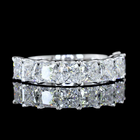 3ctw Princess U Prong Diamond Half Eternity Band