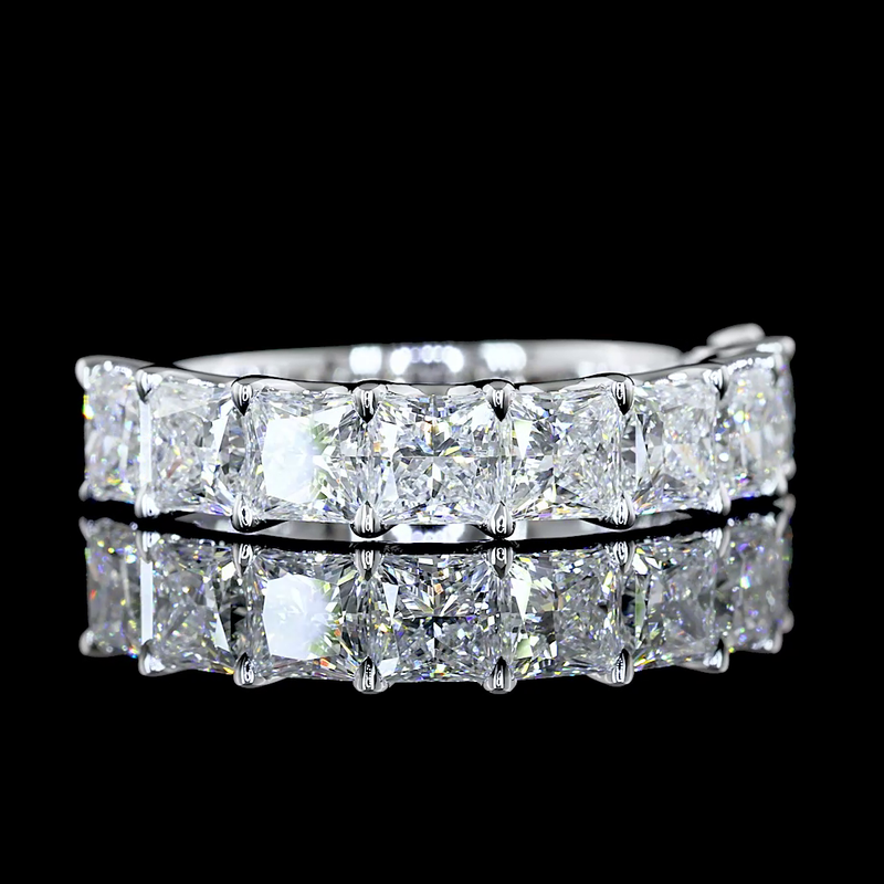 3ctw Princess U Prong Diamond Half Eternity Band