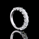 3ctw Princess U Prong Diamond Half Eternity Band