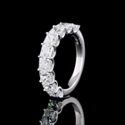 3ctw Princess U Prong Diamond Half Eternity Band