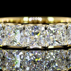 3ctw Princess U Prong Diamond Half Eternity Band
