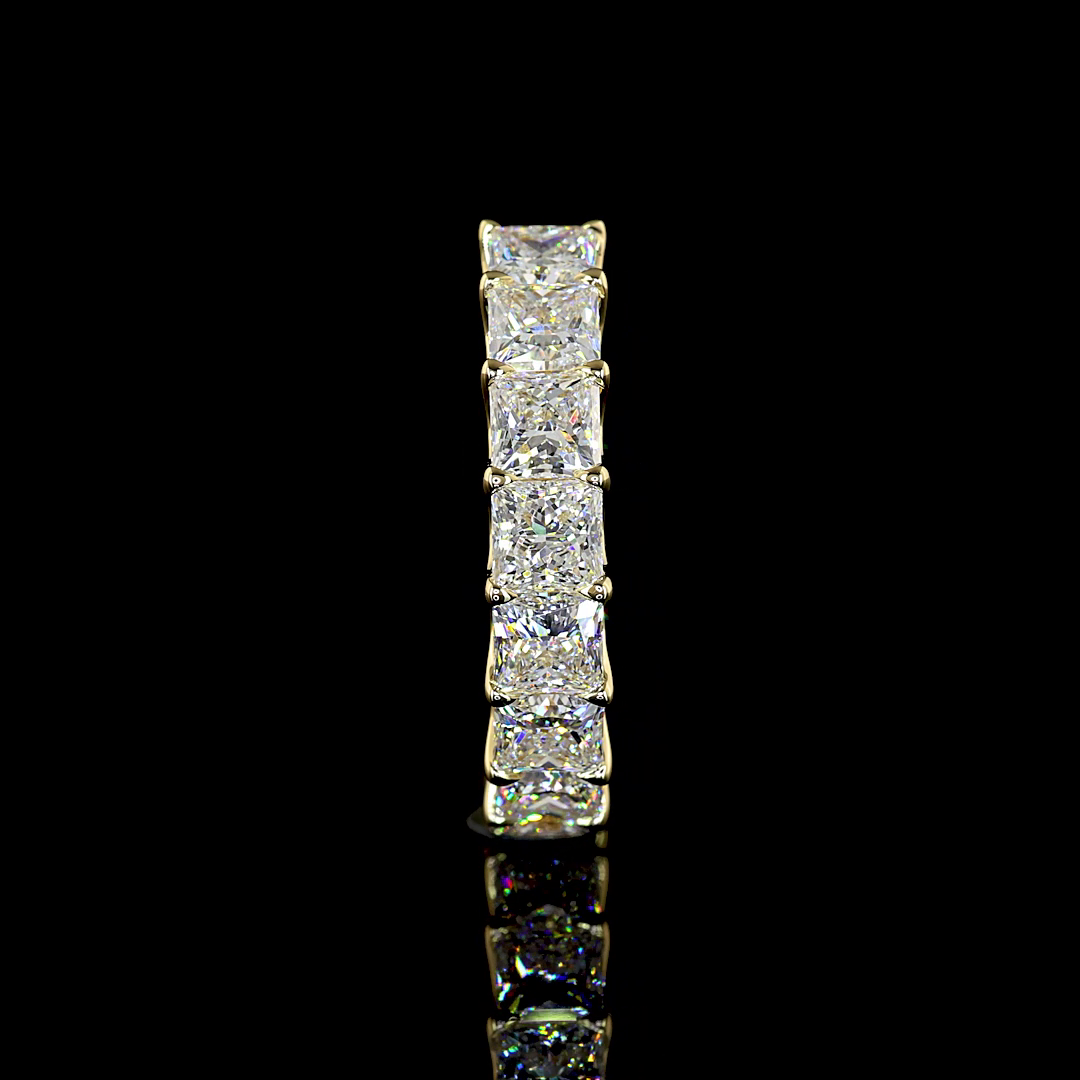 3ctw Princess U Prong Diamond Half Eternity Band