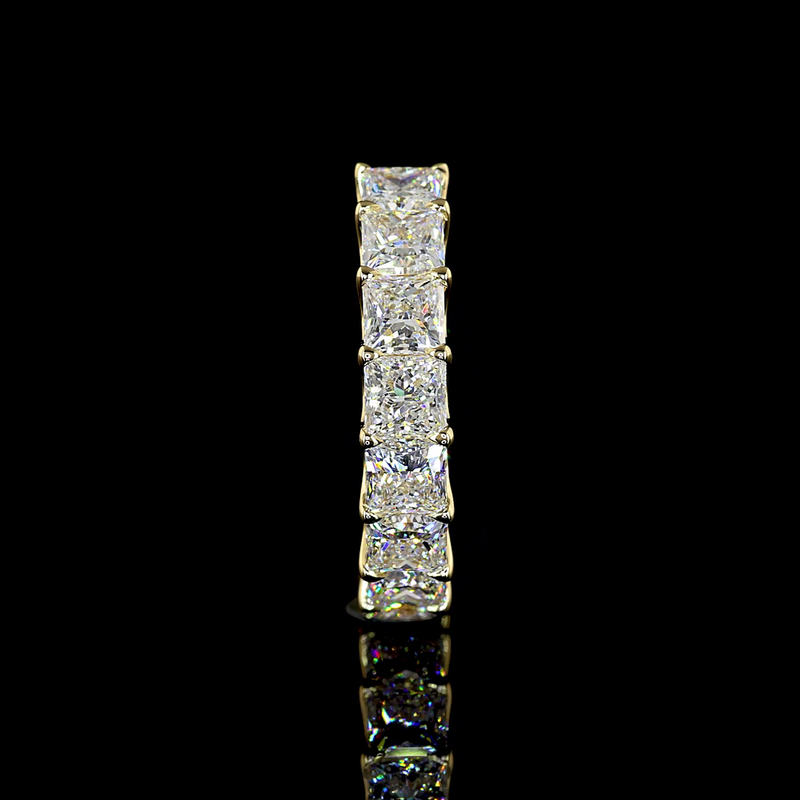 3ctw Princess U Prong Diamond Half Eternity Band