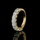 3ctw Princess U Prong Diamond Half Eternity Band