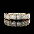 2ctw Half Bezel Asscher Seven Stone Band