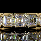 2ctw Half Bezel Asscher Seven Stone Band