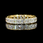 3ctw Asscher Half Bezel Diamond Eternity Band