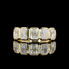 2ctw Bezel Radiant Five Stone Band