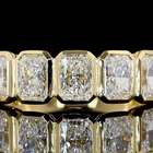 2ctw Bezel Radiant Five Stone Band