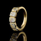 2ctw Bezel Radiant Five Stone Band