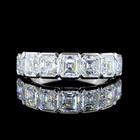 3ctw Half Bezel Asscher Seven Stone Band