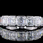3ctw Half Bezel Asscher Seven Stone Band