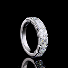 3ctw Half Bezel Asscher Seven Stone Band