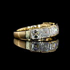3ctw Half Bezel Asscher Seven Stone Band