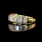 3ctw Half Bezel Asscher Seven Stone Band
