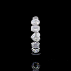 1ctw Bezel Heart & Round Five Stone Band