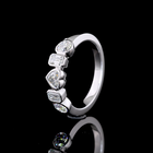 1ctw Bezel Heart & Round Five Stone Band