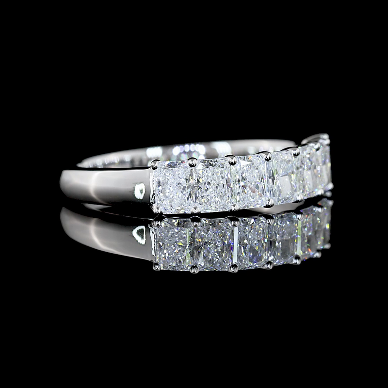 1ctw Bezel Radiant Seven Stone Band