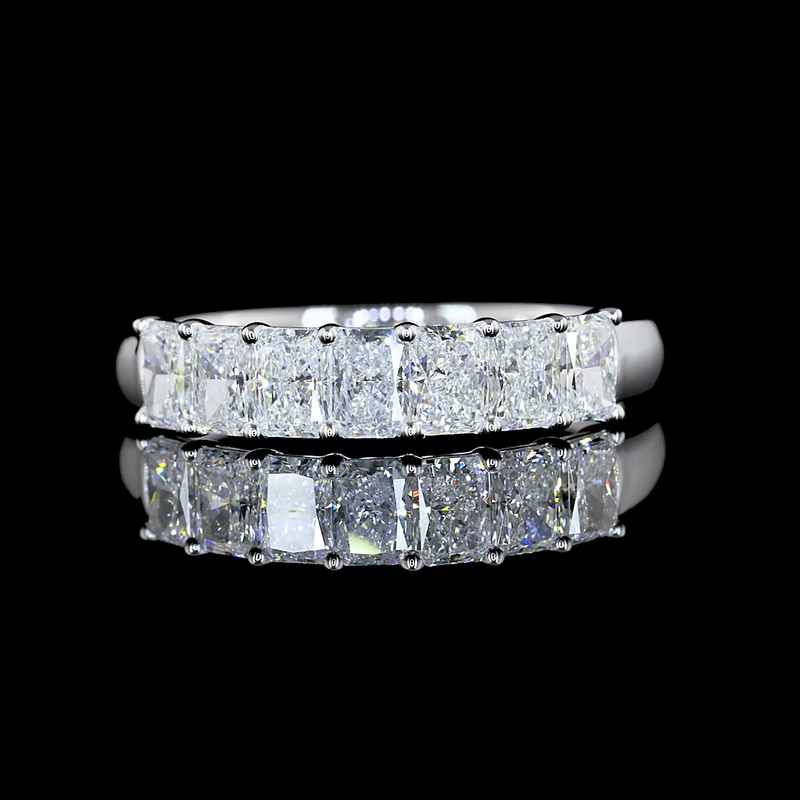 1ctw Bezel Radiant Seven Stone Band