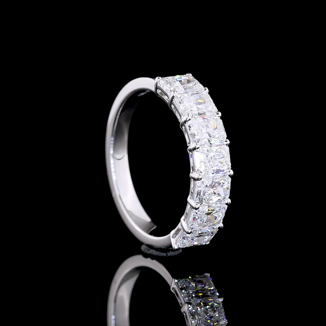 2ctw Prong Radiant Seven Stone Band