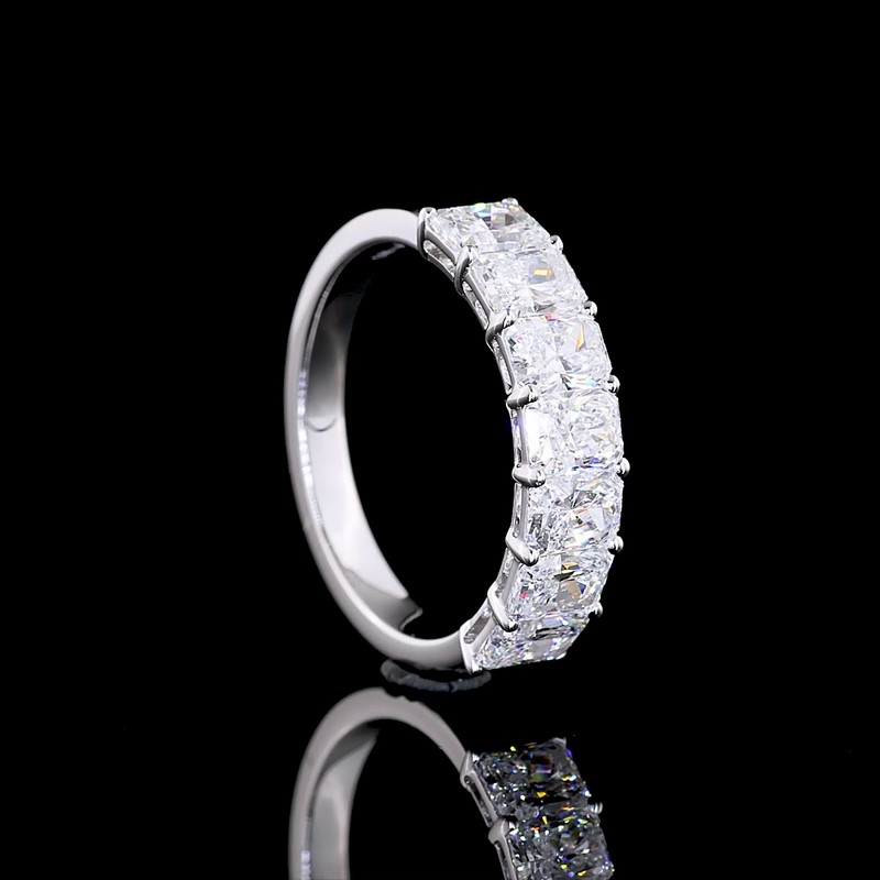 2ctw Prong Radiant Seven Stone Band