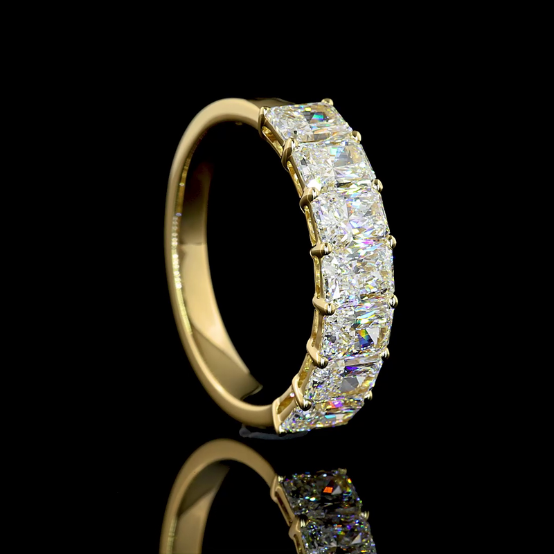 2ctw Prong Radiant Seven Stone Band