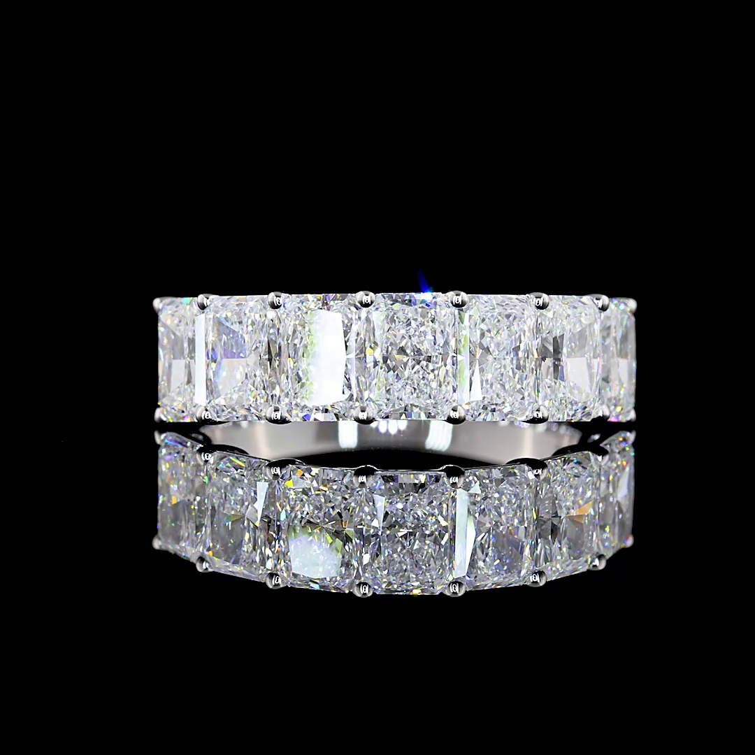 3ctw Prong Radiant Seven Stone Band