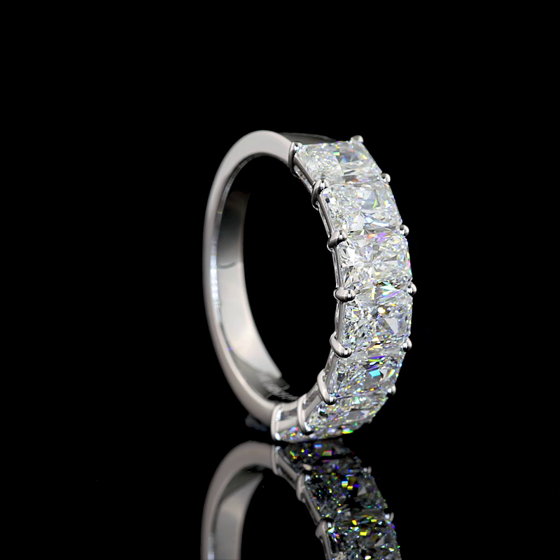 3ctw Prong Radiant Seven Stone Band
