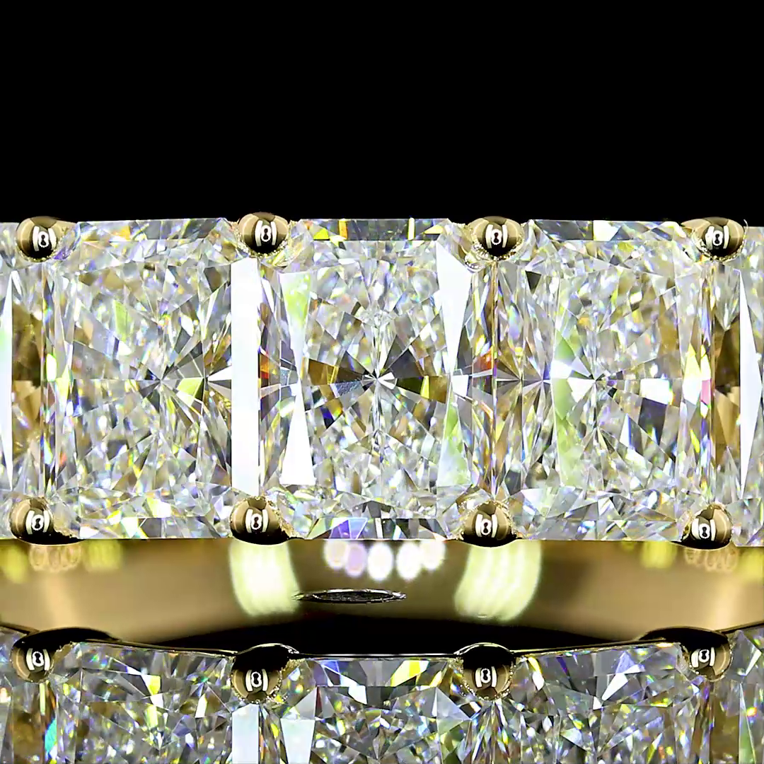 3ctw Prong Radiant Seven Stone Band