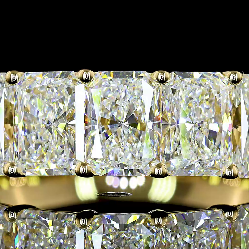 3ctw Prong Radiant Seven Stone Band