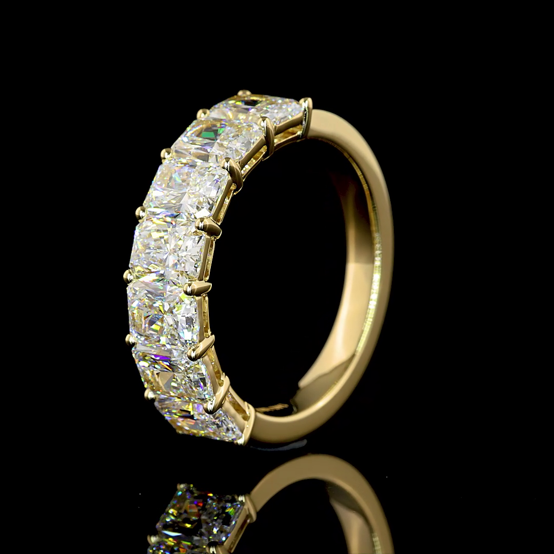 3ctw Prong Radiant Seven Stone Band
