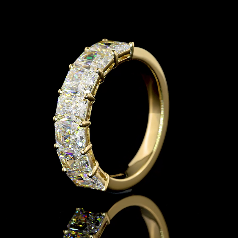 3ctw Prong Radiant Seven Stone Band