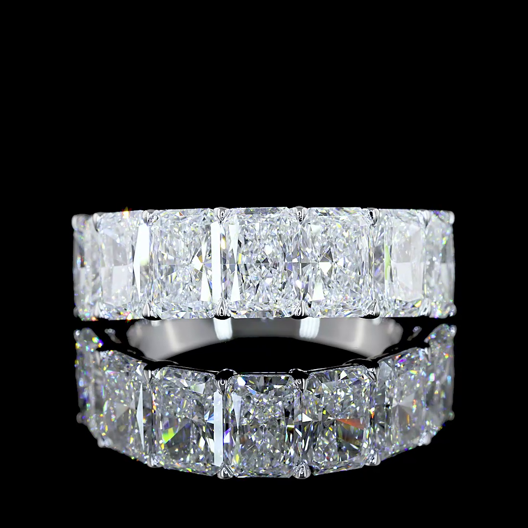 5ctw Prong Radiant Seven Stone Band