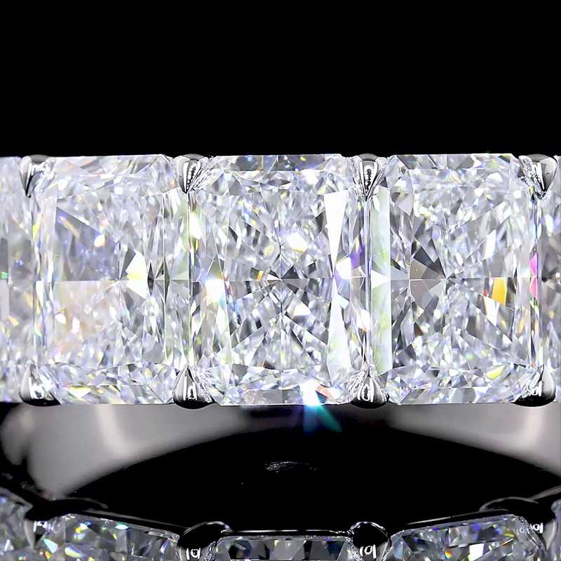 5ctw Prong Radiant Seven Stone Band
