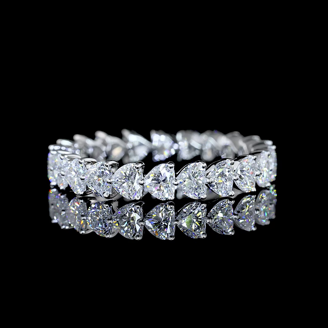 2-1/4ctw Prong East West Heart Eternity Band