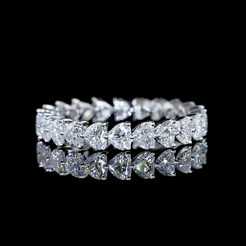 2-1/4ctw Prong East West Heart Eternity Band