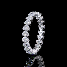 2-1/4ctw Prong East West Heart Eternity Band