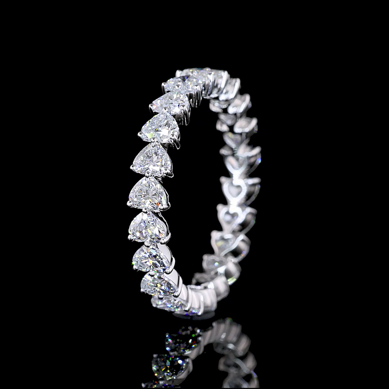 2-1/4ctw Prong East West Heart Eternity Band